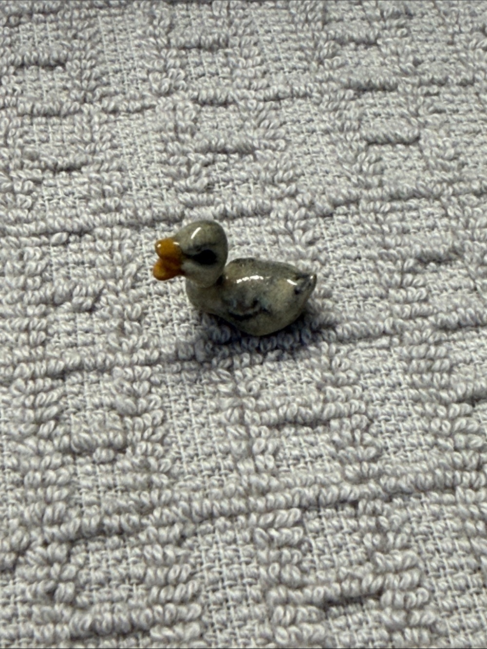 Vintage Hagen Renaker miniature Gray Ceramic Duck Figurine